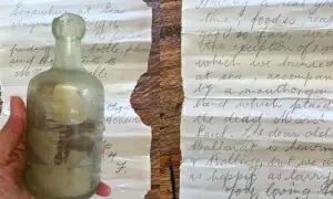 پہلی عالمی جنگ کے آسٹریلوی فوجیوں کے خطوط ایک صدی بعد بوتل سے برآمد