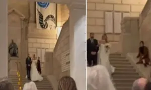 خاتون کی مزاحیہ حرکت نے دُلہن کی انٹری خراب کردی خاتون کی مزاحیہ حرکت نے دُلہن کی انٹری خراب کردی