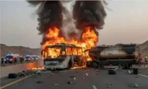 مدینہ میں بس حادثہ: 42 بھارتی عمرہ زائرین جاں بحق مدینہ میں بس حادثہ: 42 بھارتی عمرہ زائرین جاں بحق