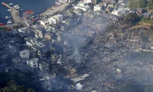 Japan’s biggest fire in nearly 50 years ravages 170 buildings