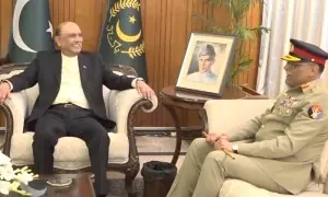 فوج کے آخری چیئرمین جوائنٹ چیفس جنرل ساحر کی صدرِ مملکت سے الوداعی ملاقات