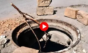 کراچی کی اہم شاہراہوں پر مین ہول کے ڈھکن غائب