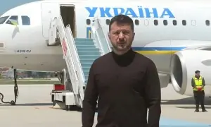 یوکرینی صدر کے جہاز کی اڑان کے راستے میں 5 ڈرونز آگئے