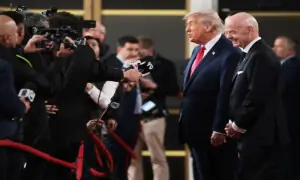 Trump takes spotlight at World Cup draw ceremony