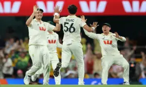 Starc shines with bat and ball to push Australia to brink of Gabba win