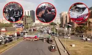 کراچی: سندھ ثقافت ریلی کے شرکا اور پولیس میں تصادم، مظاہرین کا پتھراؤ، پولیس کا لاٹھی چارج کراچی: سندھ ثقافت ریلی کے شرکا اور پولیس میں تصادم، مظاہرین کا پتھراؤ، پولیس کا لاٹھی چارج