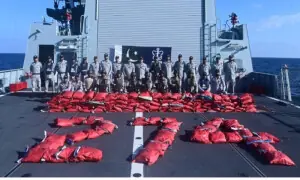 Pakistan Navy seizes 1,500kg of hashish in Arabian Sea operation Pakistan Navy seizes 1,500kg of hashish in Arabian Sea operation