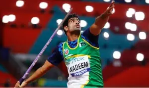 Arshad Nadeem wins national games gold again Arshad Nadeem wins national games gold again
