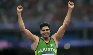 ارشد ندیم نے دوسری بار نیشنل گیمز میں گولڈ میڈل جیت لیا