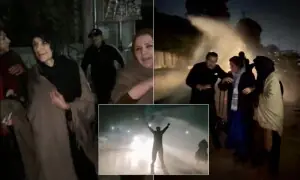 پولیس کا عمران خان کی بہنوں پر واٹر کینن کا استعمال، دھرنا ختم، متعدد کارکن گرفتار پولیس کا عمران خان کی بہنوں پر واٹر کینن کا استعمال، دھرنا ختم، متعدد کارکن گرفتار