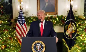 In holiday speech, Trump highlights victories amid sinking approval ratings In holiday speech, Trump highlights victories amid sinking approval ratings