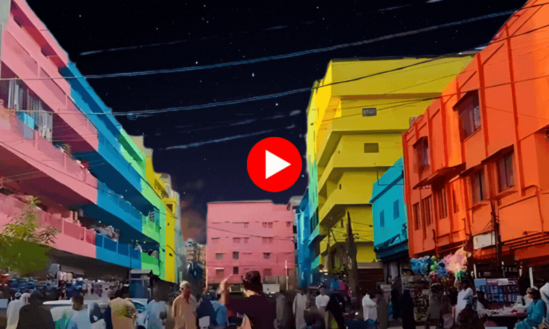 کراچی بولٹن مارکیٹ میں رنگ و روشنی کی بہار