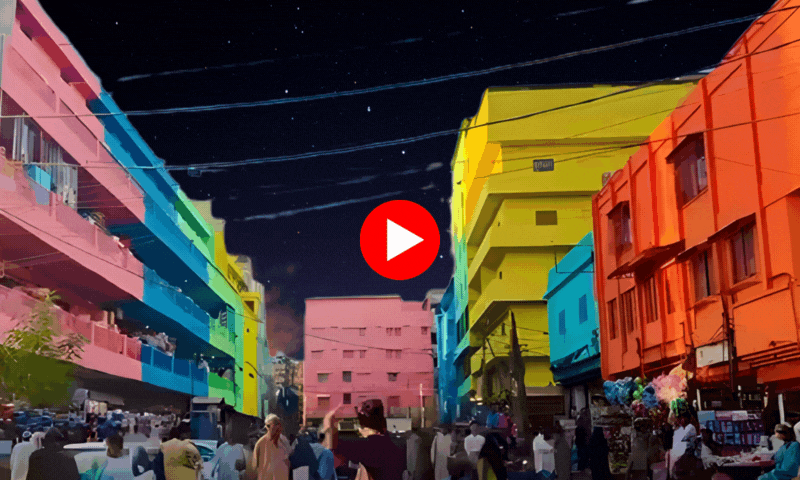 کراچی بولٹن مارکیٹ میں رنگ و روشنی کی بہار