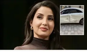 نشے میں دھت ڈرائیور کی نورا فتیحی کی گاڑی کو ٹکر