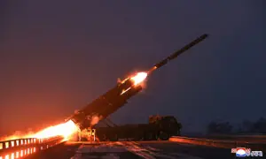 North Korea&rsquo;s Kim Jong Un oversees cruise missile launches