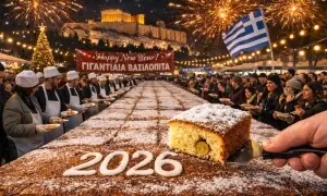 یونان میں نئے سال کی آمد پر سب سے بڑا کیک بنا کر ورلڈ ریکارڈ بنا دیا گیا یونان میں نئے سال کی آمد پر سب سے بڑا کیک بنا کر ورلڈ ریکارڈ بنا دیا گیا