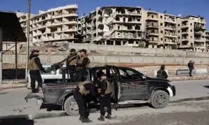 Last Kurdish fighters leave Syria&rsquo;s Aleppo city after days of clashes
