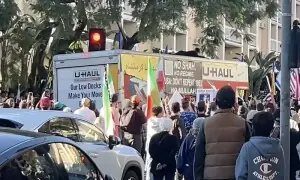 امریکا میں ایران مخالف مظاہرے کے دوران ٹرک کی ٹکر، متعدد مظاہرین زخمی