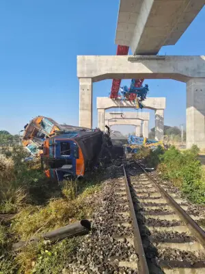 25 killed as construction crane falls onto passenger train in Thailand