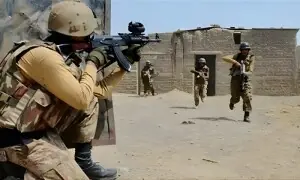 خاران میں بینک لوٹنے کی کوشش ناکام، 14 دہشت گرد ہلاک