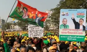 شیخ حسینہ کی برطرفی کے بعد بنگلادیش میں انتخابات کے لیے انتخابی مہم کا آغاز شیخ حسینہ کی برطرفی کے بعد بنگلادیش میں انتخابات کے لیے انتخابی مہم کا آغاز