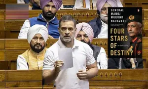 سابق بھارتی آرمی چیف کی کتاب پر تنازع، راہول گاندھی کو گفتگو سے روک دیا گیا