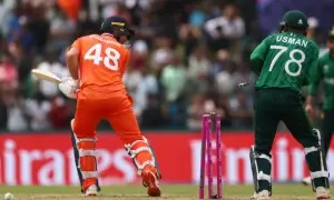 ٹی 20 ورلڈ کپ پہلا میچ: نیدرلینڈز کی چوتھی وکٹ 105 رنز پر گر گئی