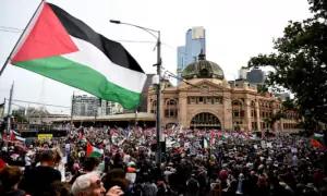Thousands protest Israeli President Herzog&rsquo;s visit to Australia