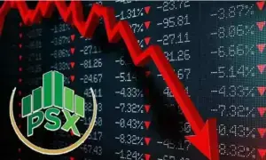 Selling dominates bourse, KSE-100 closes over 2,500 points down