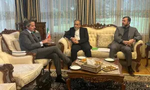 جنیوا: ایرانی وزیرِ خارجہ کی عالمی جوہری توانائی ایجنسی کے سربراہ سے اہم ملاقات