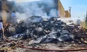 Tejas fighter jet crashes during landing; pilot ejects safely