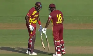 ویسٹ انڈیز کی آٹھویں وکٹ پر ریکارڈ پارٹنر شپ؛ جنوبی افریقا کو جیت کے لیے 177 رنز درکار