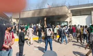Protesters attack US Consulate in Karachi over Khamenei killing