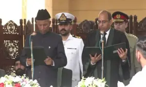 نہال ہاشمی نے گورنر سندھ کے عہدے کا حلف اٹھا لیا