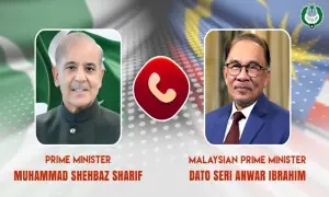 Shehbaz briefs Malaysian PM on Pakistan&rsquo;s diplomatic efforts