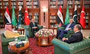 ایران جنگ روکنے کا مشن: پاکستان، سعودیہ، مصر اور ترکیہ کے وزرائے خارجہ کا اجلاس جاری