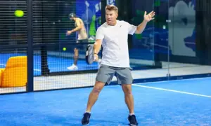 Foreign PSL players show Paddle Tennis skills in Lahore gym