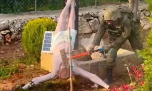 Viral image of Israeli soldier destroying Jesus statue in Lebanon sparks global outrage
