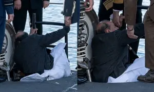 بھارتی وزیر دفاع جرمنی میں آبدوز کے داخلی راستے پر پھنس گئے، ویڈیو وائرل