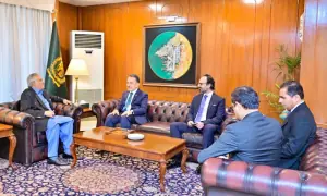 Turkish ambassador meets Dar, reaffirms support for Pakistan&rsquo;s peace efforts