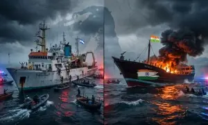 خلیج عمان میں بھارتی جہاز کا ڈوبنا، فجیرہ سے سیکیورٹی شپ کی گمشدگی معمہ بن گئی