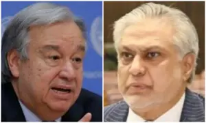 Dar, UN chief discuss Middle East tensions and regional peace efforts