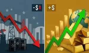 خام تیل کی قیمتوں میں کمی کے باوجود عالمی مارکیٹ میں سونا مہنگا ہوگیا