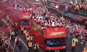 Arsenal paint London red with victory parade after Premier League title win