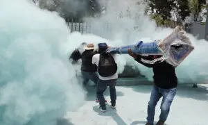 Protests and last-minute construction work disrupt Mexico City ahead of World Cup