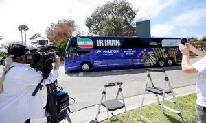 Iran team arrive in US as peace deal coincides with World Cup clash