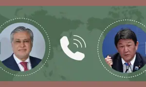 Japanese FM calls DPM Dar; praises Pakistan&rsquo;s sustained mediation in US-Iran deal