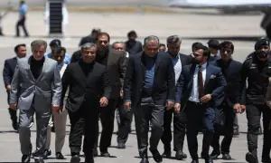 Naqvi arrives in Tehran, meets Iranian foreign minister
