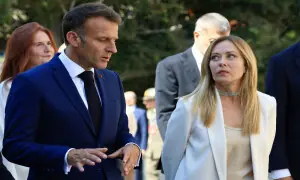 Macron hosts Meloni for Riviera talks after Trump rift