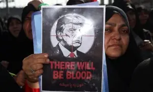آیت اللہ خامنہ ای کی نمازِ جنازہ میں 'انتقام' اور 'امریکا مردہ باد' کے نعرے